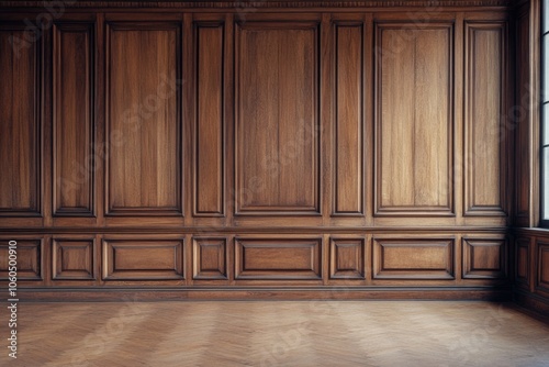 The room has a classic design with wooden panels along the walls.