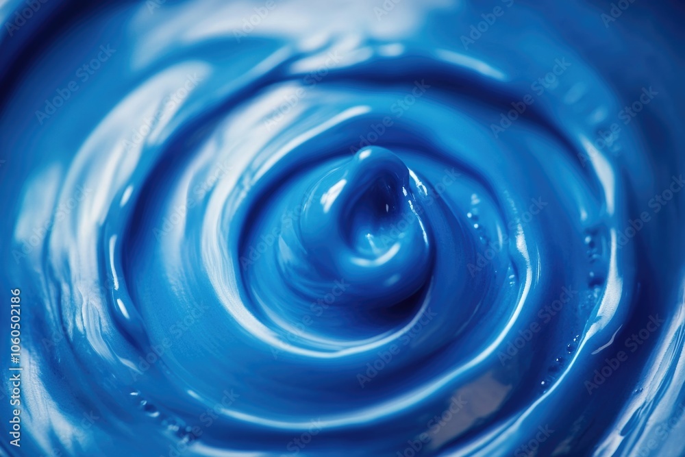 Blue liquid swirling in a bowl, close-up texture visible. Blue liquid swirling in a bowl, close-up texture visible.