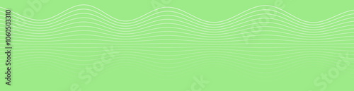 Abstract background with lines and waves. Web banner size. Element for design isolated. Vector background for brochure, booklet, flyer, poster. Green gradient. Nature, eco