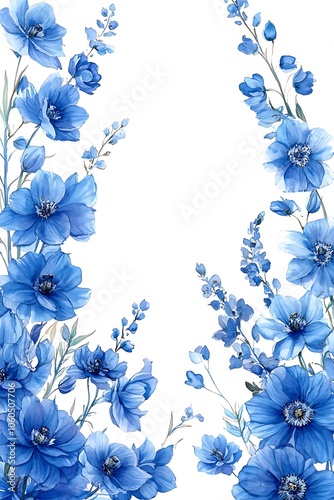 Elegant blue floral arrangement a beautiful watercolor design for your creative projects and home decor inspiration