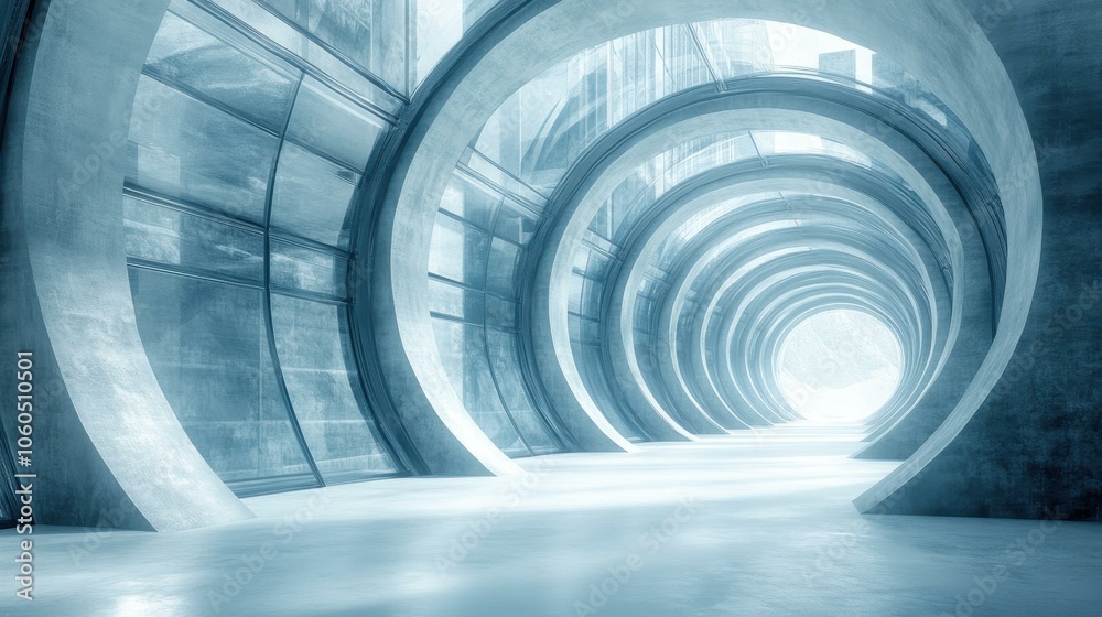 Explore the Elegance of Futuristic Architecture in a Minimalist Passageway