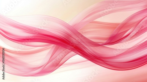 Elegant Fluid Abstraction: Captivating Pink Waves and Soft Textures