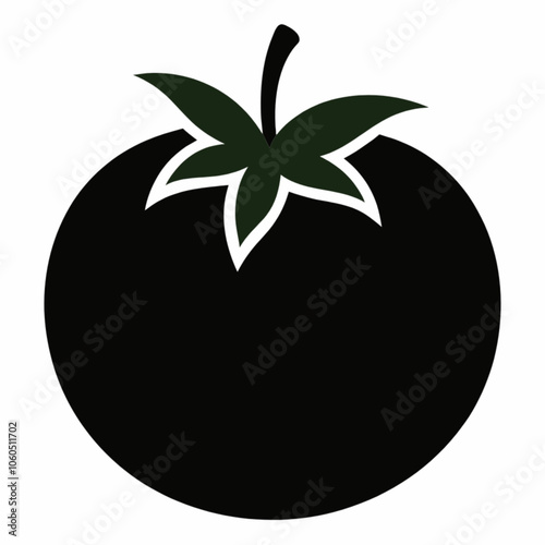 Silhouette of a tomato 