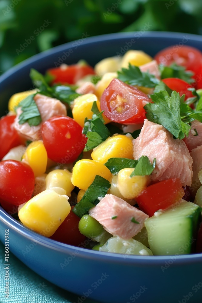 Savor a Fresh Hawaiian Tuna Mac Salad With Vibrant Flavors in Sunny Hawaii!