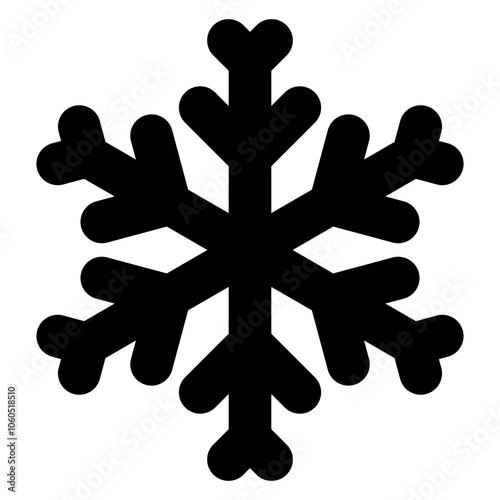 Snowflake Shape Silhouette illustration 