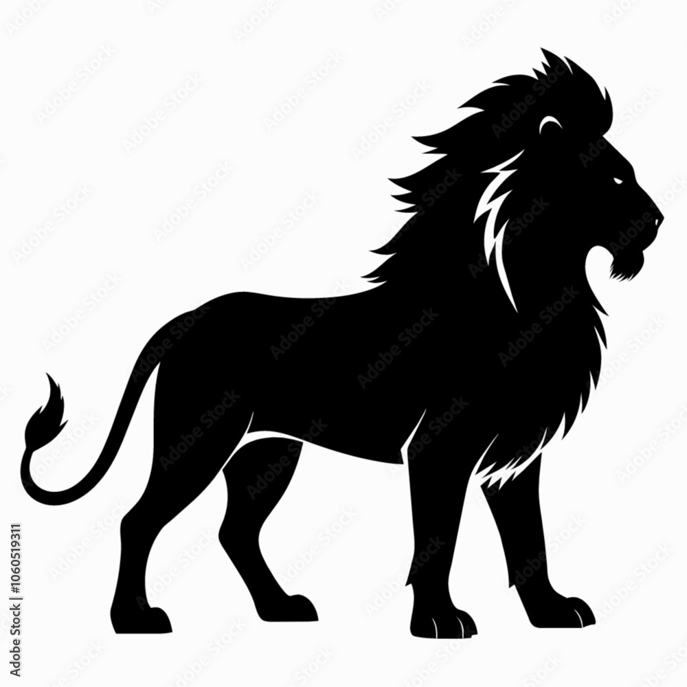 Silhouette of a lion Silhouette of a lion