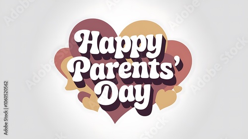 Happy Parents' Day Greeting with Hearts photo