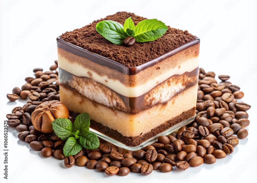 Double Exposure Tiramisu Cake Isolated PNG with Coffee and Cocoa Background for Culinary Art and Dessert Lovers Double Exposure Tiramisu Cake Isolated PNG with Coffee and Cocoa Background for Culinary Art and Dessert Lovers