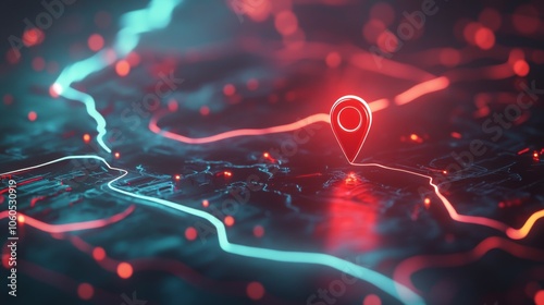 High-tech city layout with pinpoint accuracy, ideal for urban navigation and GPS
