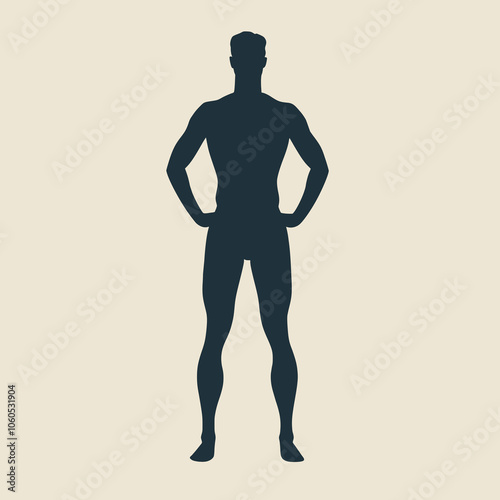 Silhouette of a full-body man