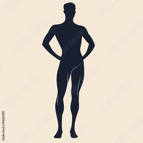 Silhouette of a full-body man