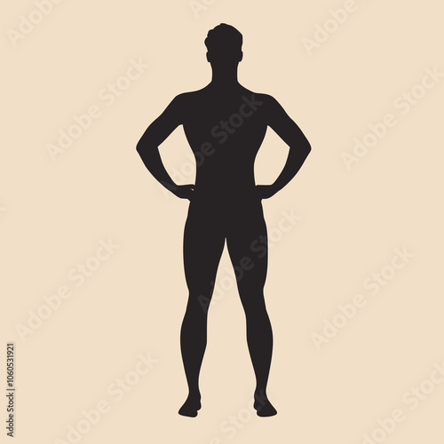 Silhouette of a full-body man