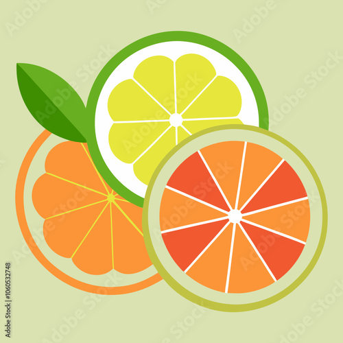 orange and slices