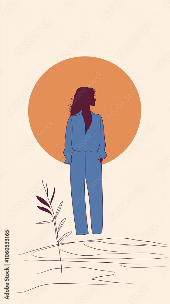 A beautiful illustration of a woman with vibrant colors generated by AI A beautiful illustration of a woman with vibrant colors generated by AI