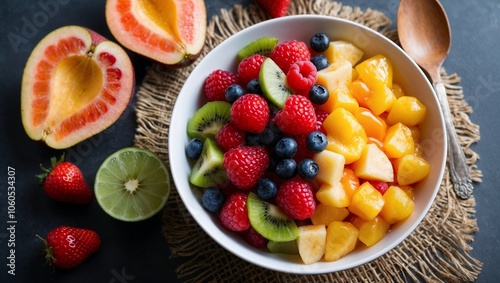 Engaging Visuals of Fruit Salads with Granola for a Crunchy and Nutritious Breakfast Option