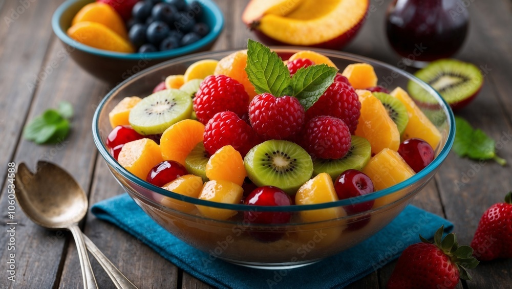 Refreshing Images of Fruit Salads with Superfoods for Boosting Nutritional Value