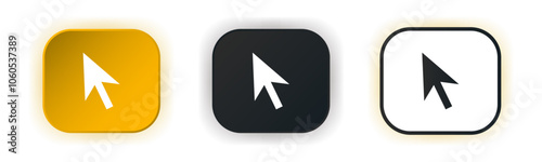 Free Download Cursor icon set. Design for app icons. Button template. - GFXLoad