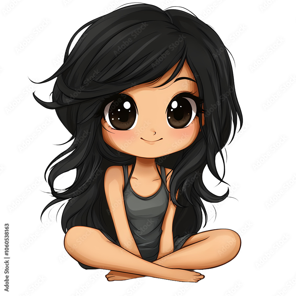 Adorable Chibi Kawaii Character: Transparent Background PNG Adorable Chibi Kawaii Character: Transparent Background PNG