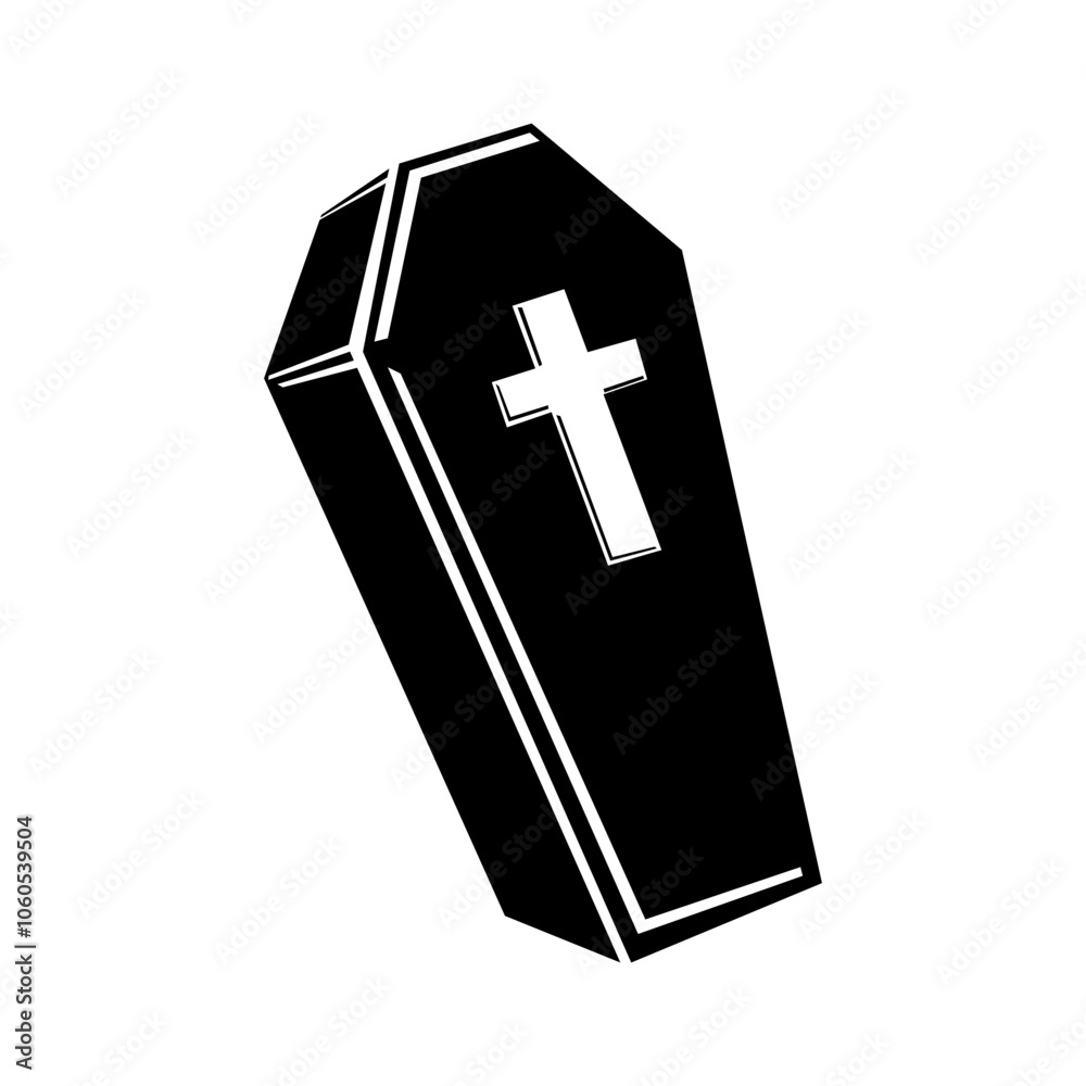 Obraz premium Coffin Vector Icon Illustration