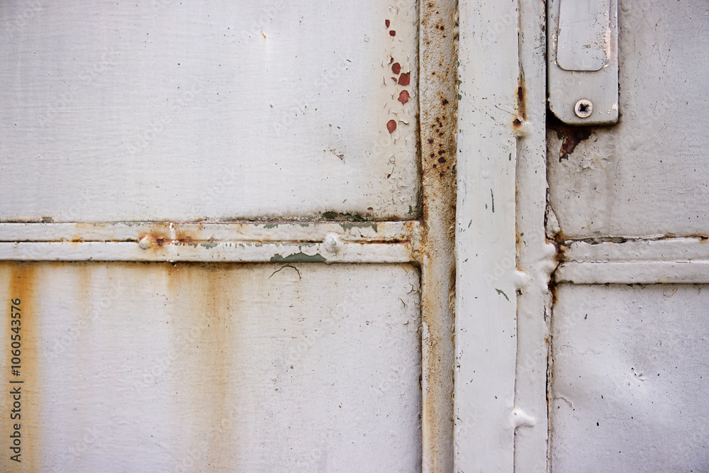 Detail of metal gate joint. Rust in the joints of the structure and iron plates. Background, texture, metal gate, joint detail, construction, weld, color, rust. Detail of metal gate joint. Rust in the joints of the structure and iron plates. Background, texture, metal gate, joint detail, construction, weld, color, rust.