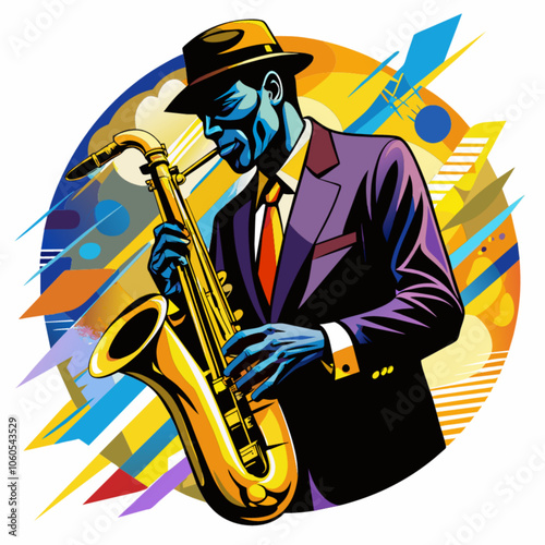 jazz musician with saxophone