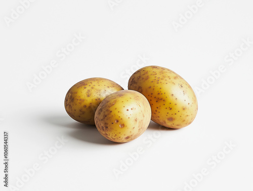 potatoes isolated on white background