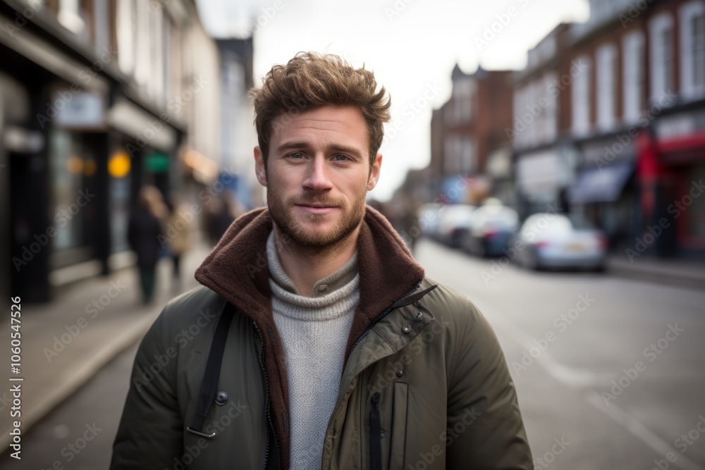 Portrait of a handsome young man in the streets of London. Portrait of a handsome young man in the streets of London.