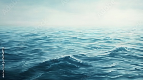 Wallpaper Mural painting, seascape, with waves gently breaking on the surface of the water, creating an atmosphere of peace and serenity, 16:9 Torontodigital.ca