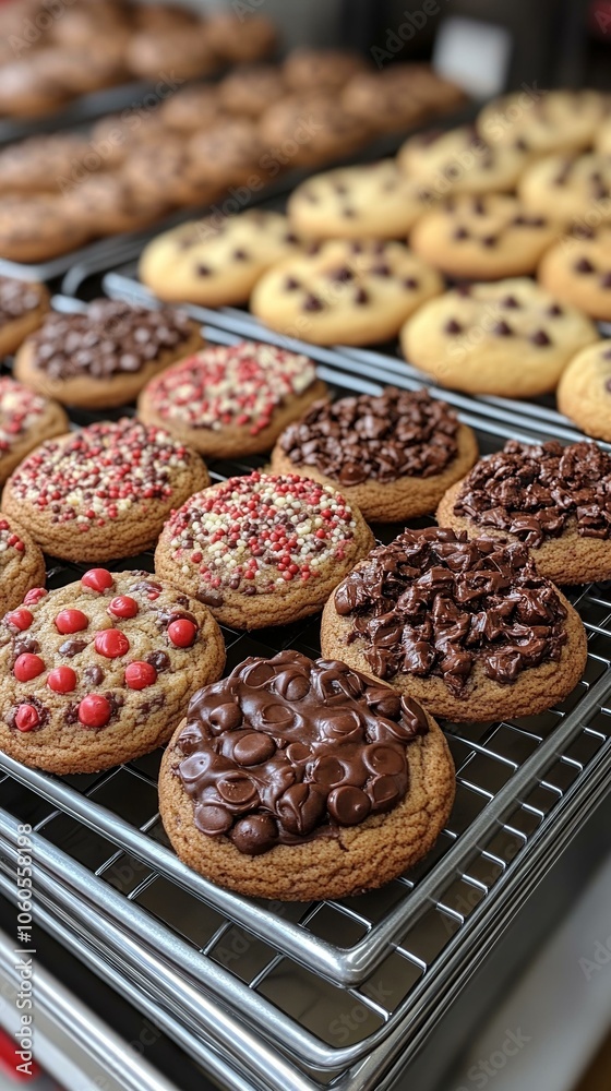 custom made wallpaper toronto digitalAssorted Cookies on a Tray, Diverse Flavors and Toppings