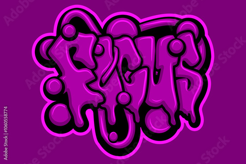 focus graffiti typography art