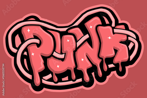 punk graffiti lettering typography 