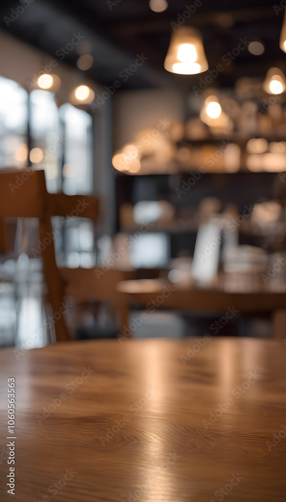 A cozy cafe interior with wooden tables and chairs, softly lit by warm pendant lights. The background is slightly blurred, creating a relaxed atmosphere, ideal for socializing or working. A cozy cafe interior with wooden tables and chairs, softly lit by warm pendant lights. The background is slightly blurred, creating a relaxed atmosphere, ideal for socializing or working.