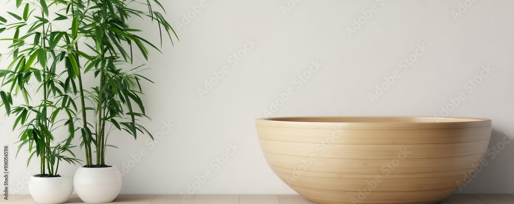 Japanese-style bath retreat, cedar tub, bamboo accents, serene atmosphere Japanese-style bath retreat, cedar tub, bamboo accents, serene atmosphere