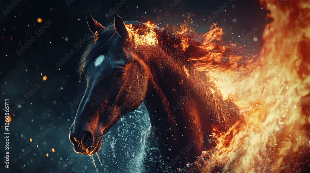 horse in the fire