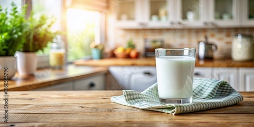 Wallpaper Mural Glass of Milk on Table with Soft Natural Light and High Depth of Field for Culinary and Lifestyle Photography Torontodigital.ca
