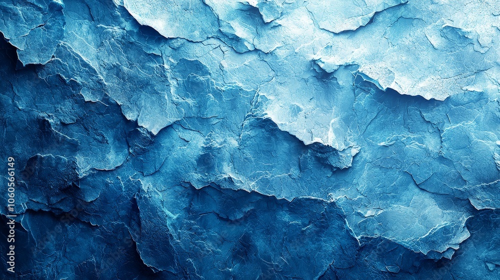 A textured blue surface resembling layered ice or water. A textured blue surface resembling layered ice or water.