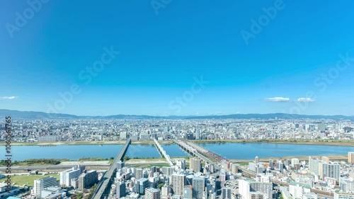 大阪都市風景・タイムラプス