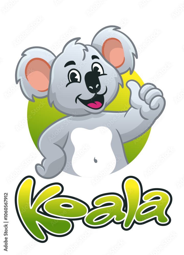 Happy Koala Cartoon Mascot Logo Happy Koala Cartoon Mascot Logo