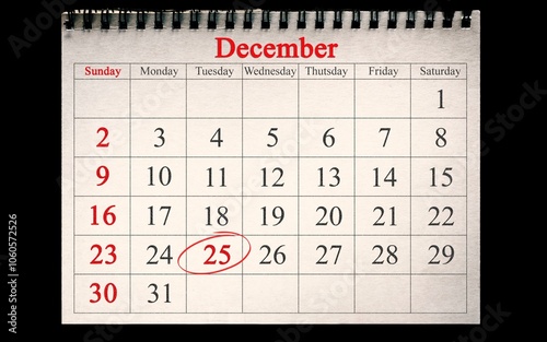 25 December calendar photo