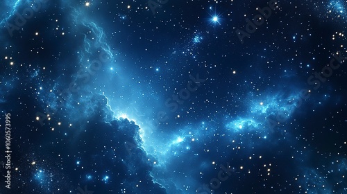 A dreamy starry night wallpaper for a child's bedroom, inspiring creativity and wonder. photo