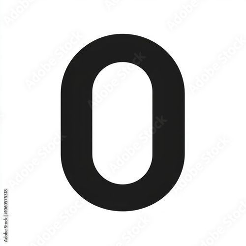 A black and white image of the number zero on a white background.