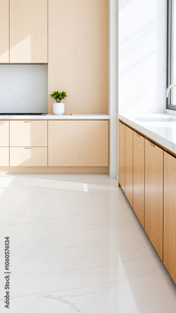 minimalist kitchen with light wood cabinets white marble countertop minimalist kitchen with light wood cabinets white marble countertop