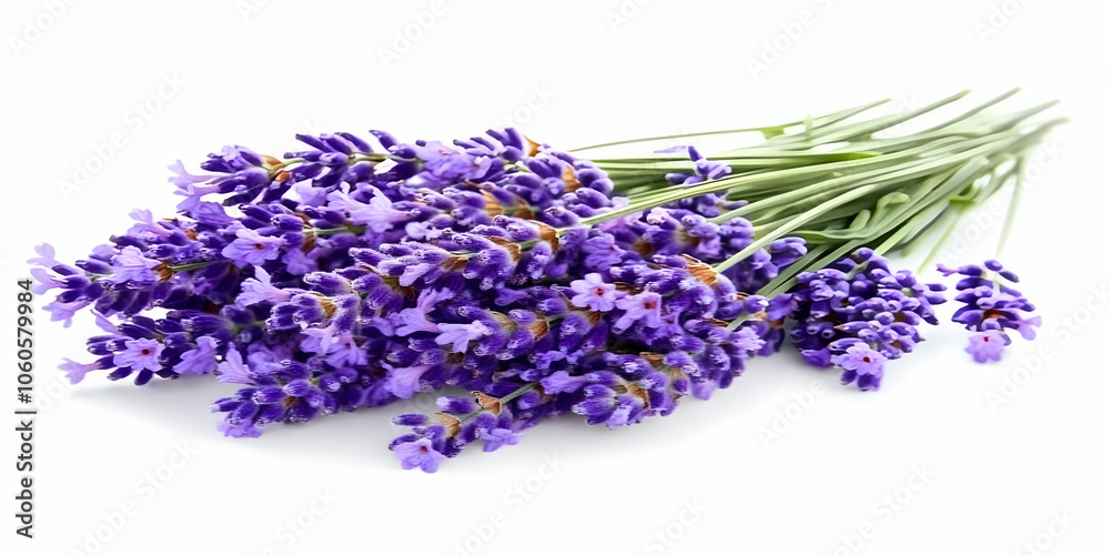 A bouquet of fresh lavender flowers showcasing vibrant purple hues and green stems. A bouquet of fresh lavender flowers showcasing vibrant purple hues and green stems.