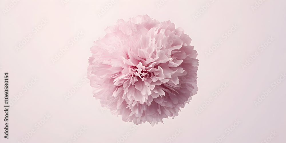 A soft pink flower resembling a pom-pom against a light background, evoking beauty and tranquility. A soft pink flower resembling a pom-pom against a light background, evoking beauty and tranquility.