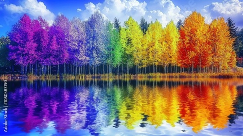 Reflections of Autumn: A First-Person Journey Through Symmetric Splendor