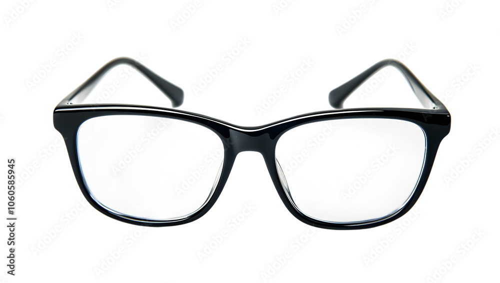 Black-Framed Eyeglasses with Clear Lenses Black-Framed Eyeglasses with Clear Lenses