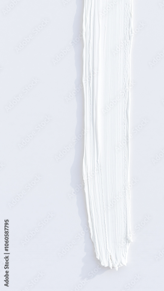 Obraz premium single white paint stripe on a white background