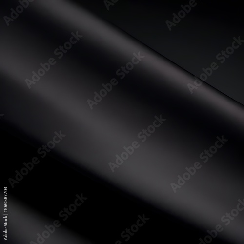 Midnight Black Silk Fabric with Glossy Finish.