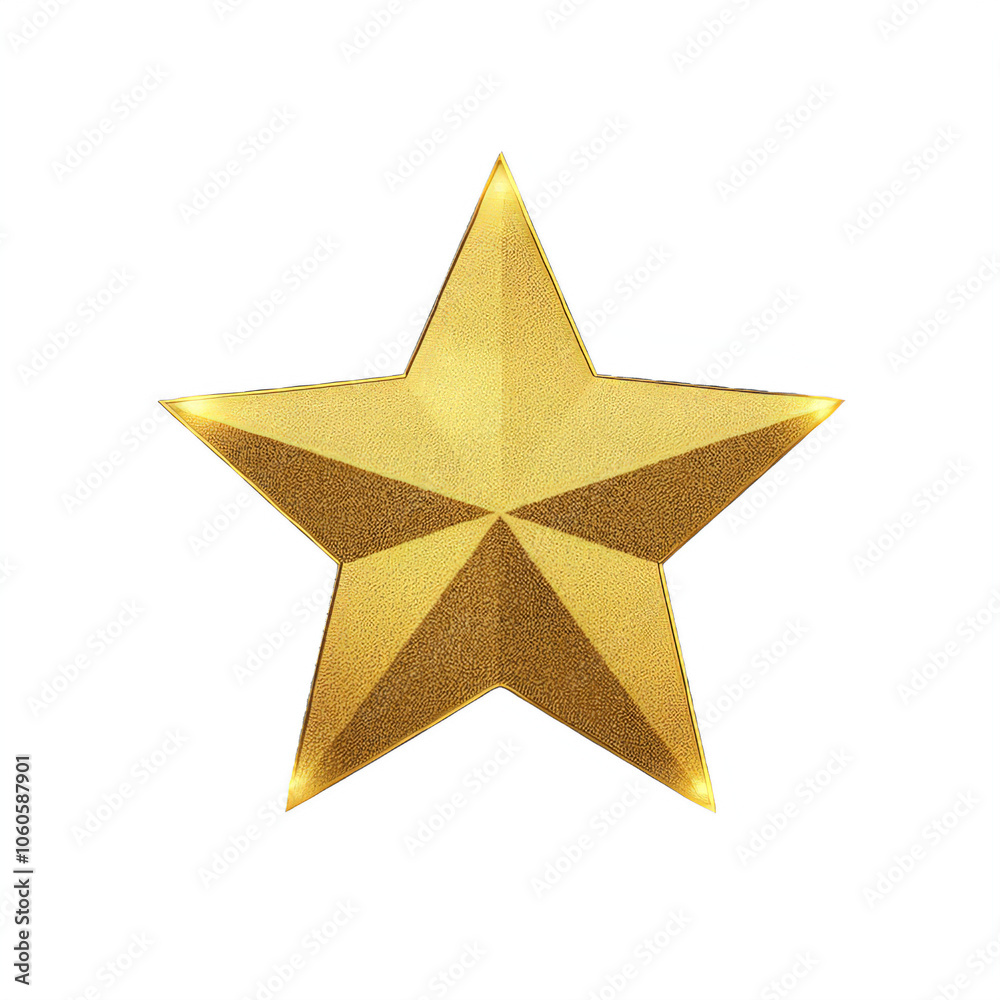 Fototapeta premium Gold star illustration transparent