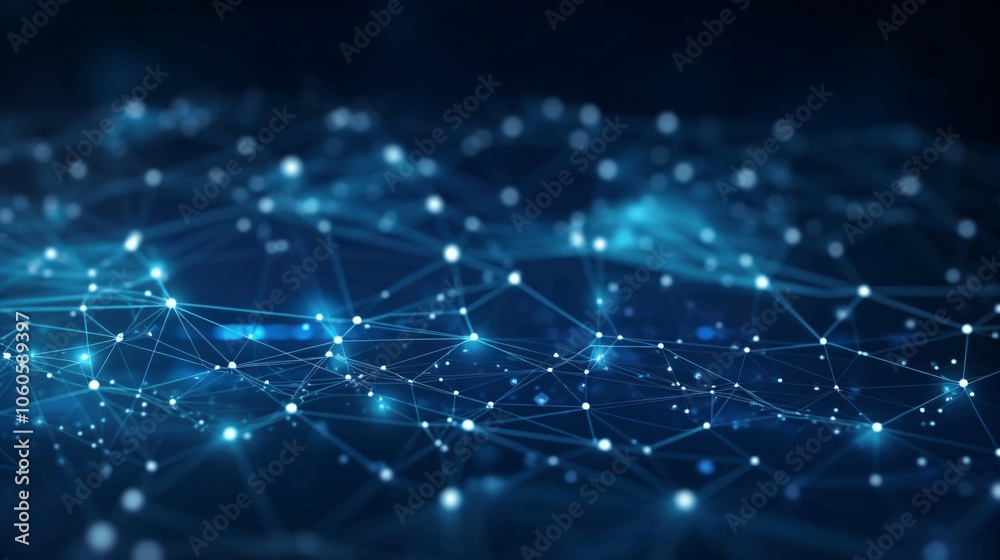Abstract Blue Digital Network Background Image Abstract Blue Digital Network Background Image